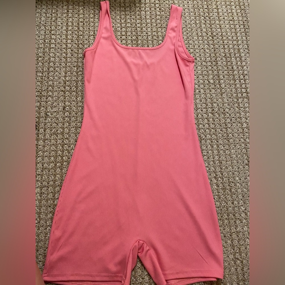 pink shein bodysuit